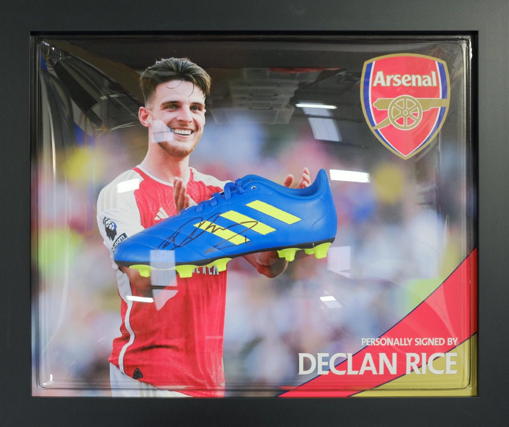 Arsenal Signed boot by Declan Rice - Memorabilia Framers Shop